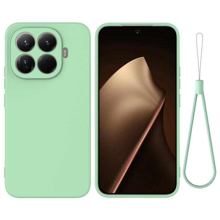 

For Xiaomi 15T Pro 5G Solid Color Liquid Silicone Dropproof Full Coverage Phone Case(Green)