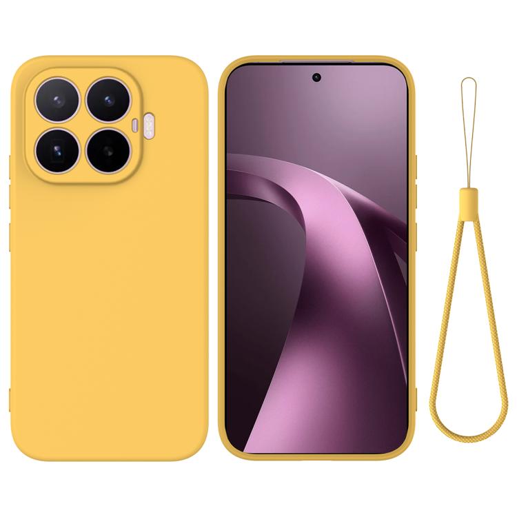 For Xiaomi 17T 5G Solid Color Liquid Silicone Dropproof Full Coverage Phone Case(Yellow)