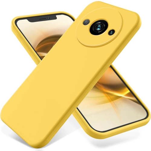 

For Redmi A3x Solid Color Liquid Silicone Dropproof Full Coverage Phone Case(Yellow)