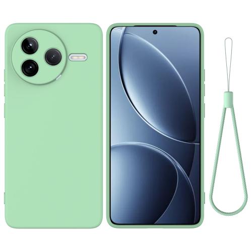 

For Redmi K80 Solid Color Liquid Silicone Dropproof Full Coverage Phone Case(Green)