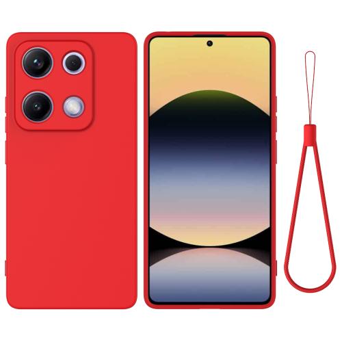 

For Redmi Note 14S 4G Solid Color Liquid Silicone Dropproof Full Coverage Phone Case(Red)