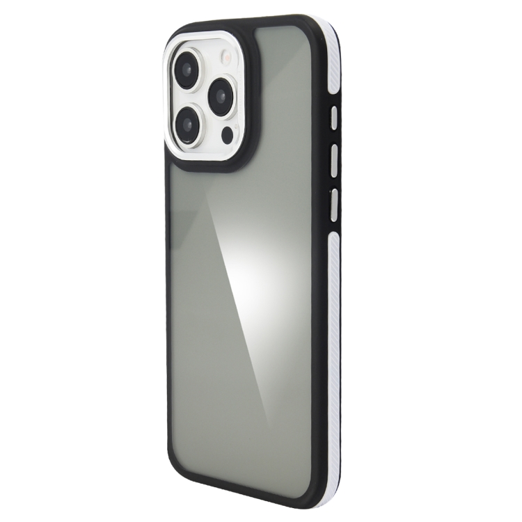 

For iPhone 15 Pro Max Gold Shield 3 in 1 Phone Case(White)