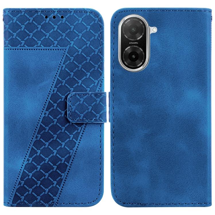 

For Redmi A5 4G 171.7mm Seven-shaped Embossed Leather Phone Case(Blue)