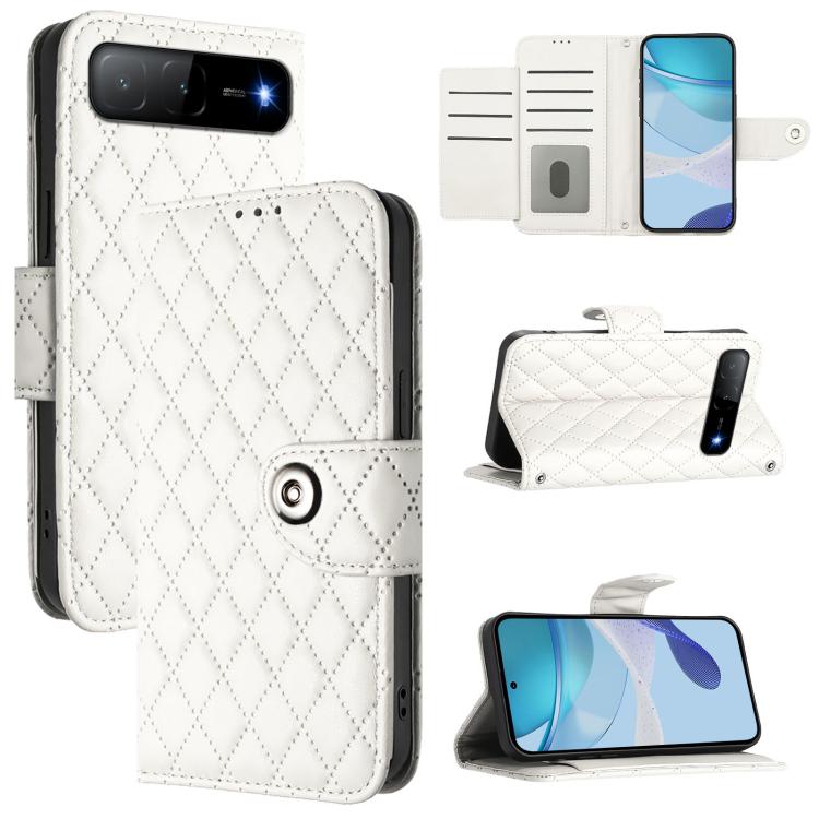 For Infinix Hot 60i 5G Tecno Spark Go 5G Rhombic Texture Flip