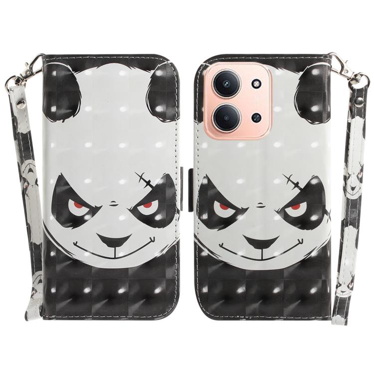 

For Redmi 15C 5G / 4G EU 173mm / Poco C85 5G 3D Colored Flip Leather Phone Case(Angry Bear)