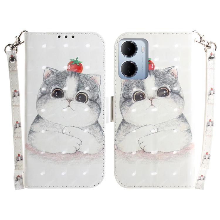 

For Redmi 15a 5G 3D Colored Flip Leather Phone Case(Cute Cat)