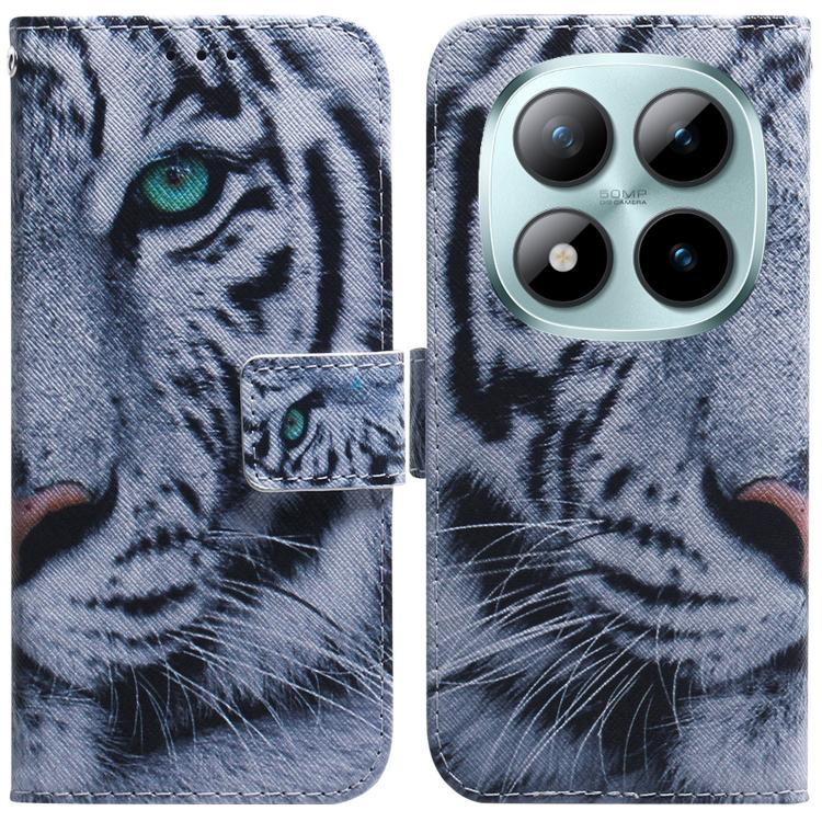 

For Redmi Note 15 Pro 5G Global 163.6mm Coloured Drawing Flip Leather Phone Case(Tiger)