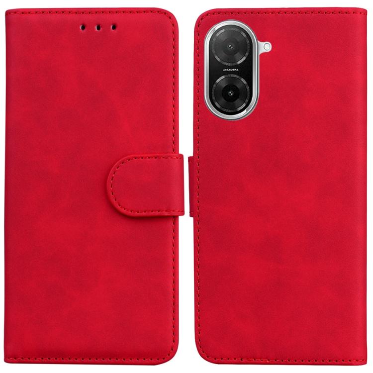 

For Redmi A5 4G 171.7mm Skin Feel Pure Color Flip Leather Phone Case(Red)