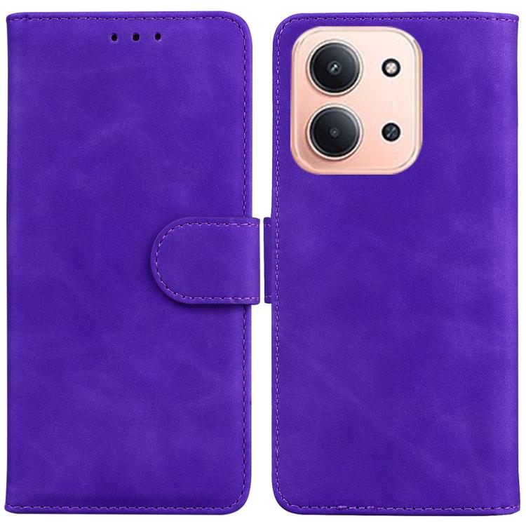 

For Redmi 15C 4G 173.1mm / 15C 5G 173.1mm Skin Feel Pure Color Flip Leather Phone Case(Purple)