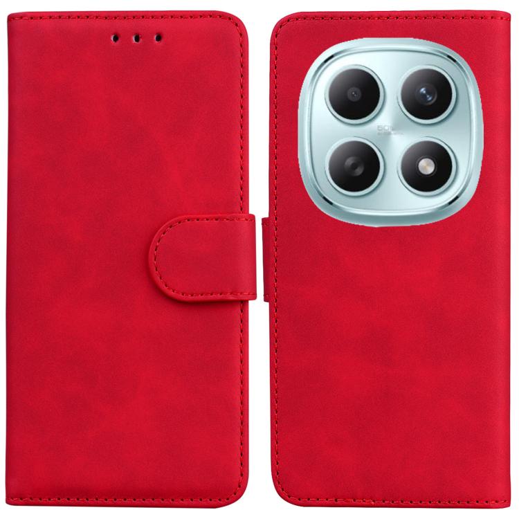 

For Redmi Note 15 4G / 5G Global 164mm / Poco M8 5G Skin Feel Pure Color Flip Leather Phone Case(Red)