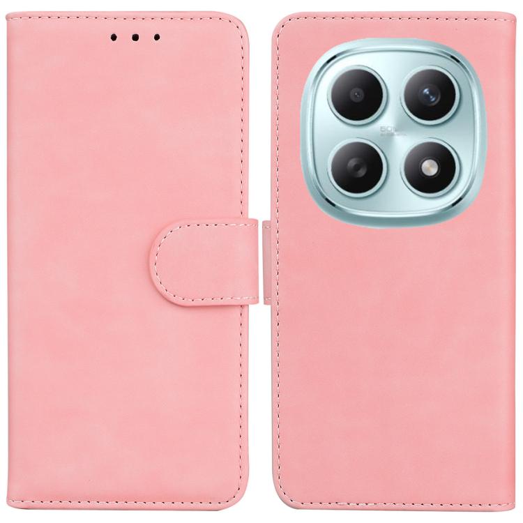 

For Redmi Note 15 4G / 5G Global 164mm / Poco M8 5G Skin Feel Pure Color Flip Leather Phone Case(Pink)
