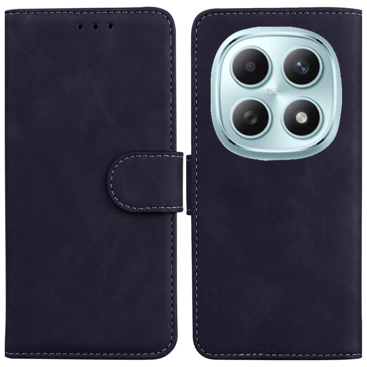 

For Redmi Note 15 5G Global 164mm Skin Feel Pure Color Flip Leather Phone Case(Black)