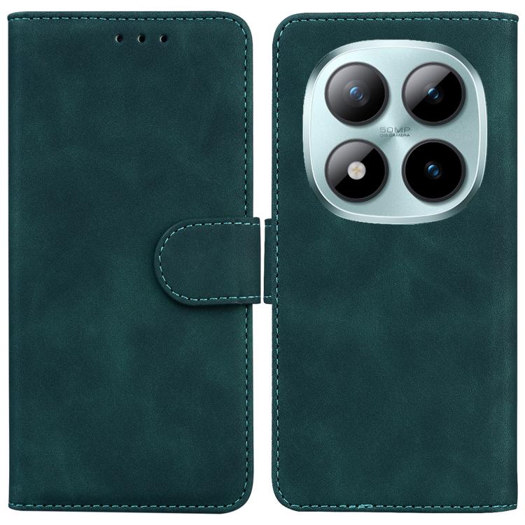 

For Redmi Note 15 Pro 5G Global 163.6mm Skin Feel Pure Color Flip Leather Phone Case(Green)