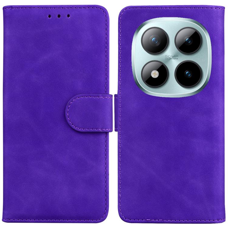 

For Redmi Note 15 Pro+ 5G Global 163.3mm Skin Feel Pure Color Flip Leather Phone Case(Purple)