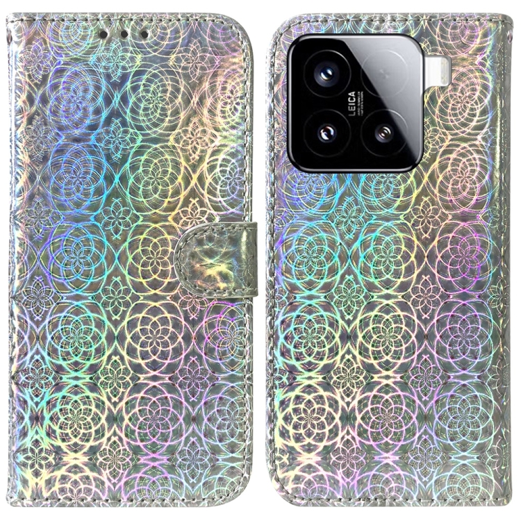 

For Xiaomi 15 Colorful Magnetic Buckle Leather Phone Case(Silver)