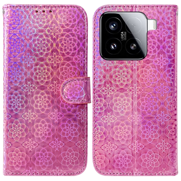 

For Xiaomi 15 Colorful Magnetic Buckle Leather Phone Case(Pink)