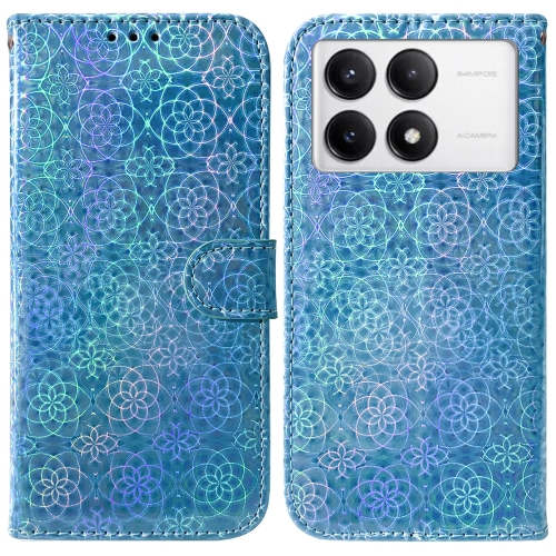 

For Xiaomi Redmi K70 / K70 Pro Colorful Magnetic Buckle Leather Phone Case(Blue)
