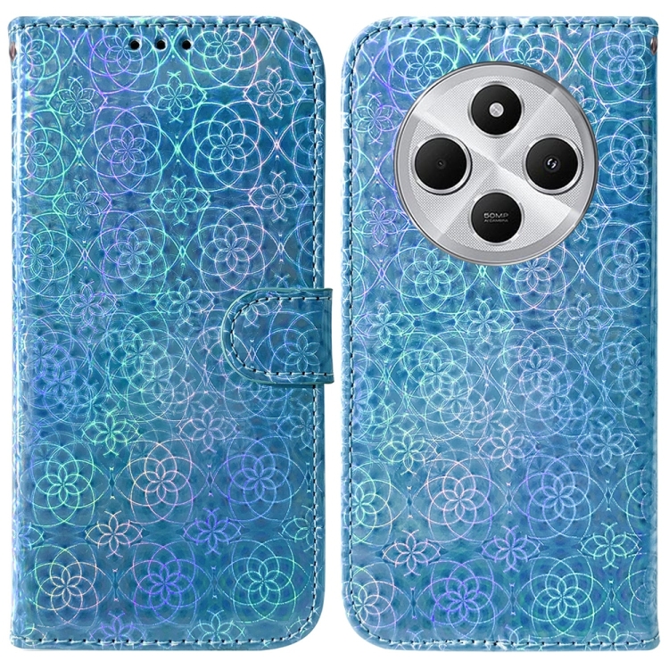 

For Redmi 14C 4G Colorful Magnetic Buckle Leather Phone Case(Blue)
