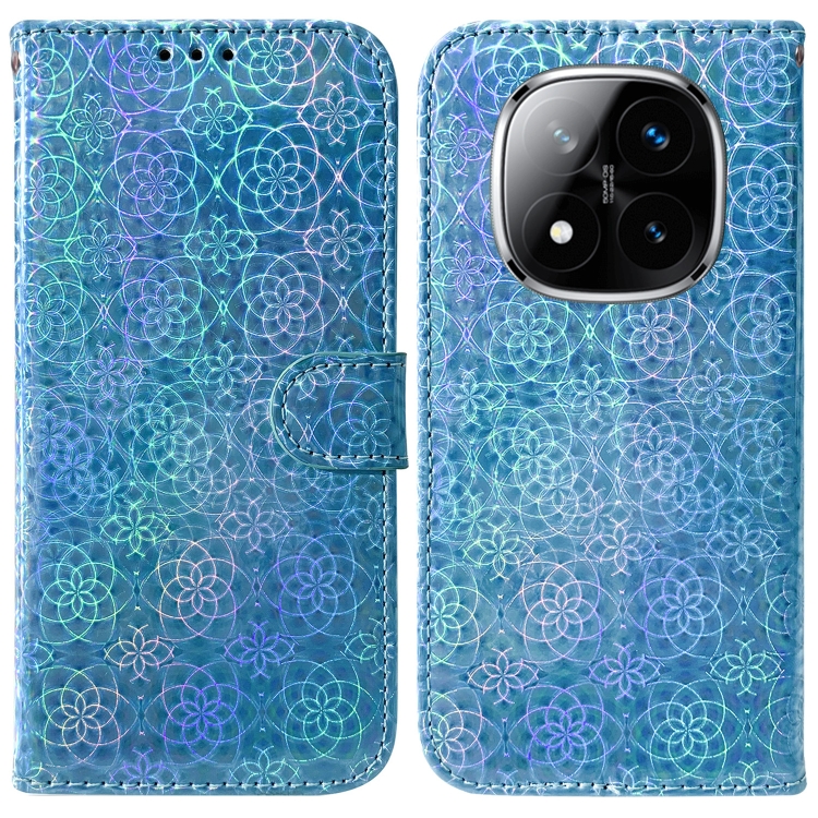 

For Redmi Note 14 Pro / Note 14 Pro+ 5G Colorful Magnetic Buckle Leather Phone Case(Blue)