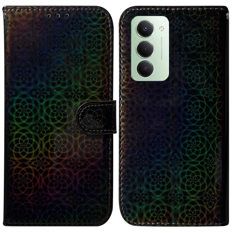 

For Redmi 15 5G / 4G EU 171mm Colorful Magnetic Buckle Leather Phone Case(Black)