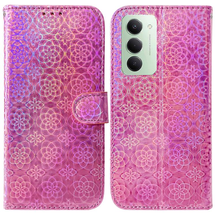 

For Redmi 15 5G / 4G EU 171mm Colorful Magnetic Buckle Leather Phone Case(Pink)