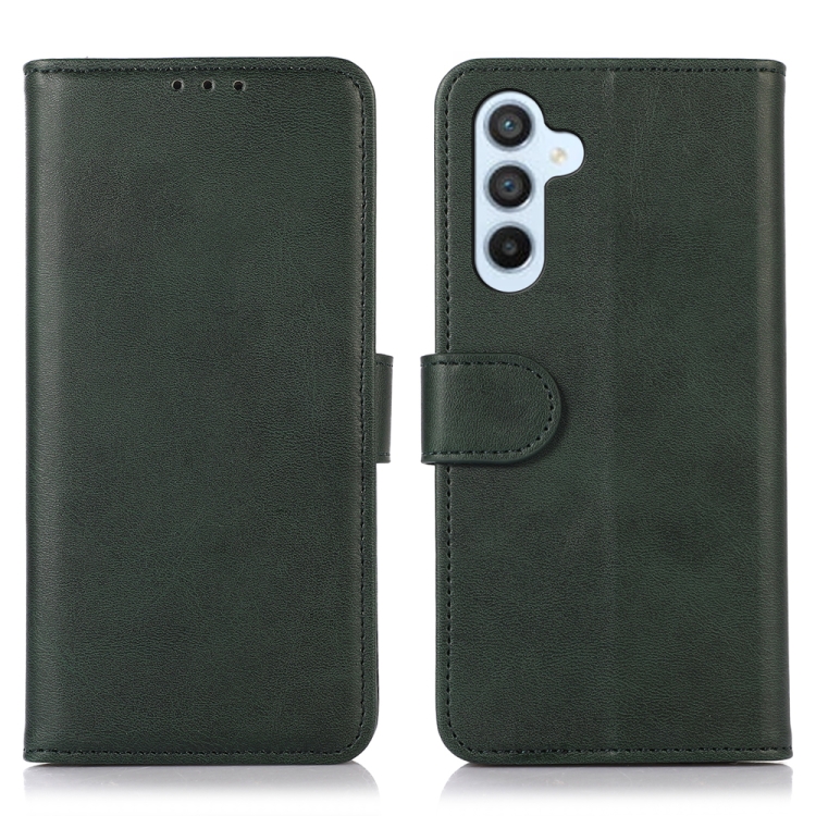 

For Samsung Galaxy S24 FE 5G Cow Texture Flip Leather Phone Case(Green)