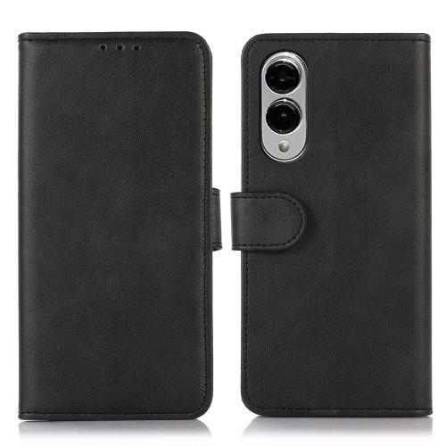 

For Samsung Galaxy S25 Edge 5G Cow Texture Flip Leather Phone Case(Black)