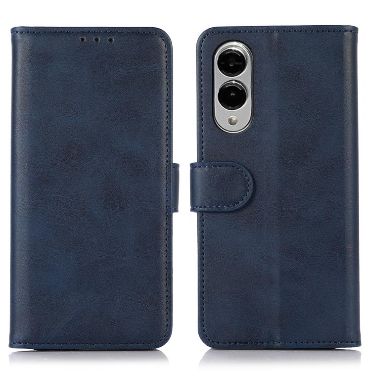 

For Samsung Galaxy S25 Edge 5G Cow Texture Flip Leather Phone Case(Blue)