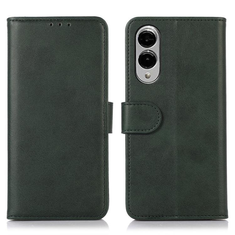

For Samsung Galaxy S25 Edge 5G Cow Texture Flip Leather Phone Case(Green)
