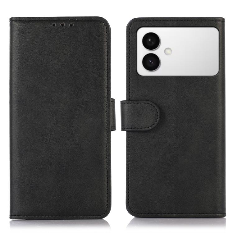 

For Samsung Galaxy S26 Edge 5G Cow Texture Flip Leather Phone Case(Black)
