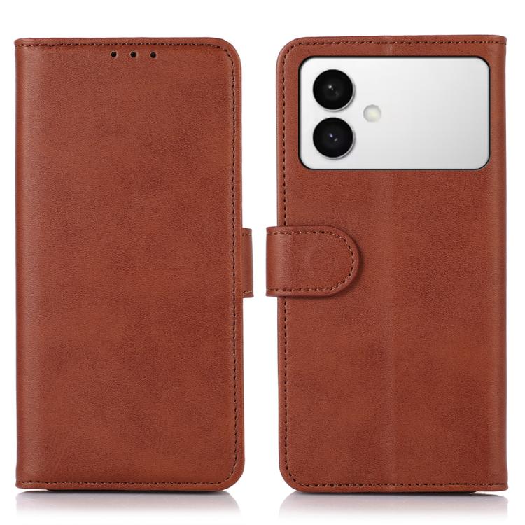 

For Samsung Galaxy S26 Edge 5G Cow Texture Flip Leather Phone Case(Brown)