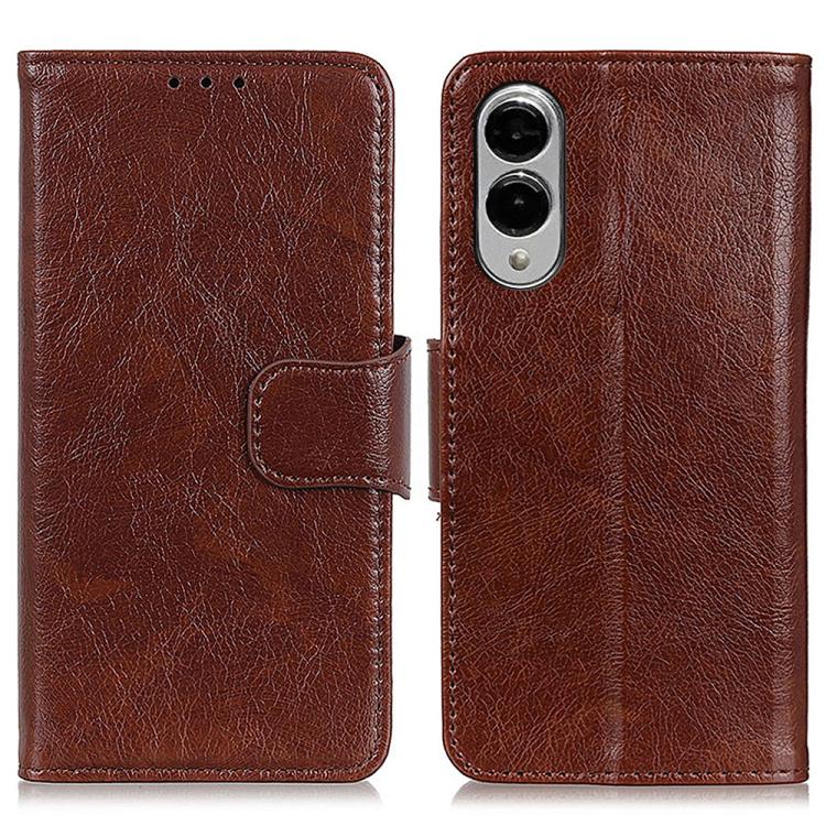 

For Samsung Galaxy S25 Edge 5G Nappa Texture Horizontal Flip Leather Phone Case(Brown)