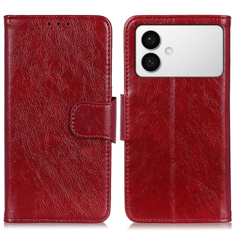 

For Samsung Galaxy S26 Edge 5G Nappa Texture Horizontal Flip Leather Phone Case(Red)