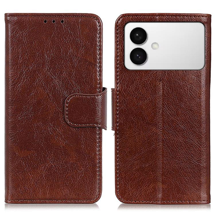 

For Samsung Galaxy S26 Edge 5G Nappa Texture Horizontal Flip Leather Phone Case(Brown)