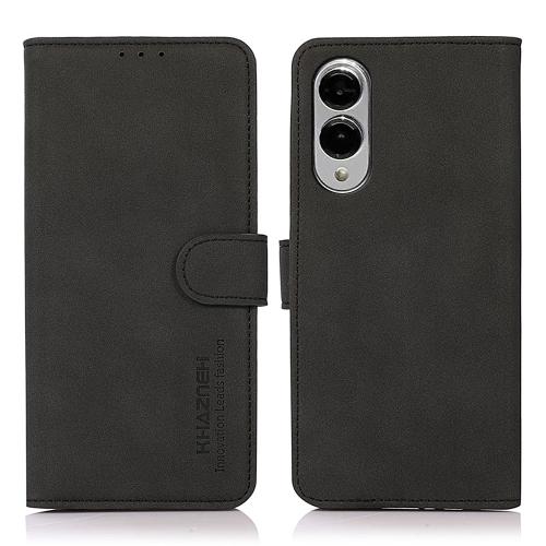 

For Samsung Galaxy S25 Edge 5G KHAZNEH Matte Texture Leather Phone Case(Black)