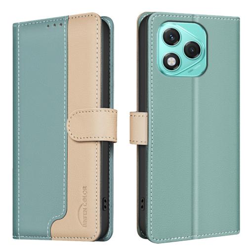 

For Honor 400 Lite Color Matching RFID Anti-theft Leather Phone Case(Green)