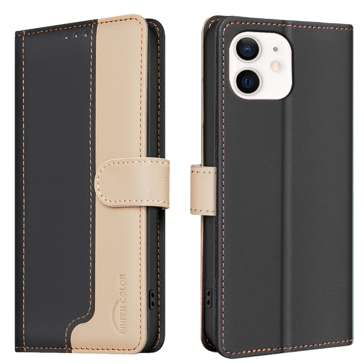 

For iPhone 11 Color Matching RFID Anti-theft Leather Phone Case(Black)