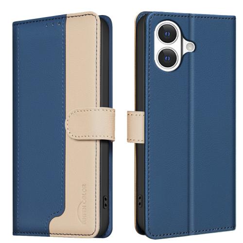 

For iPhone 17 Color Matching RFID Anti-theft Leather Phone Case(Blue)