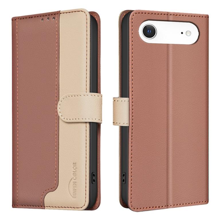 

For iPhone 17 Air Color Matching RFID Anti-theft Leather Phone Case(Brown)
