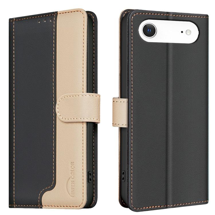 

For iPhone 17 Air Color Matching RFID Anti-theft Leather Phone Case(Black)
