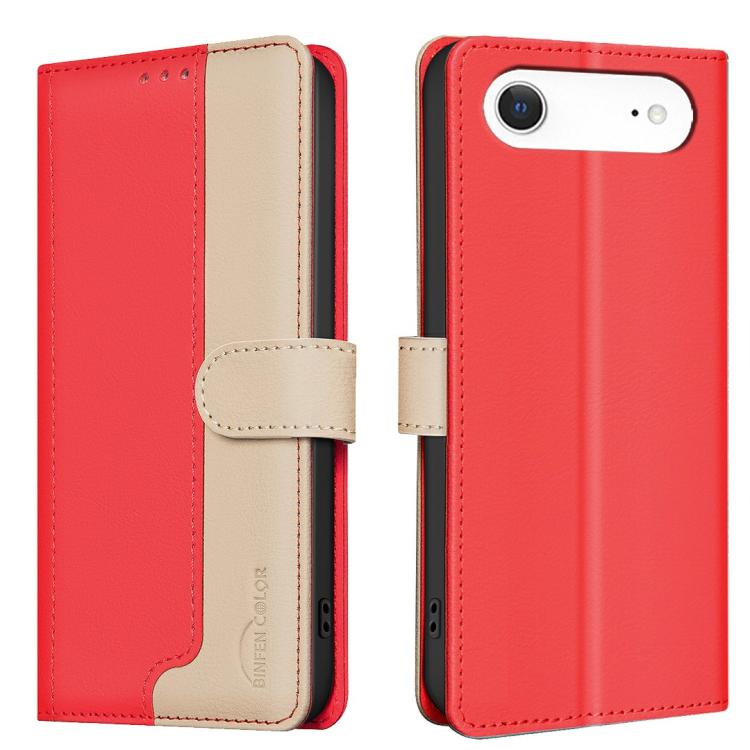 

For iPhone 17 Air Color Matching RFID Anti-theft Leather Phone Case(Red)