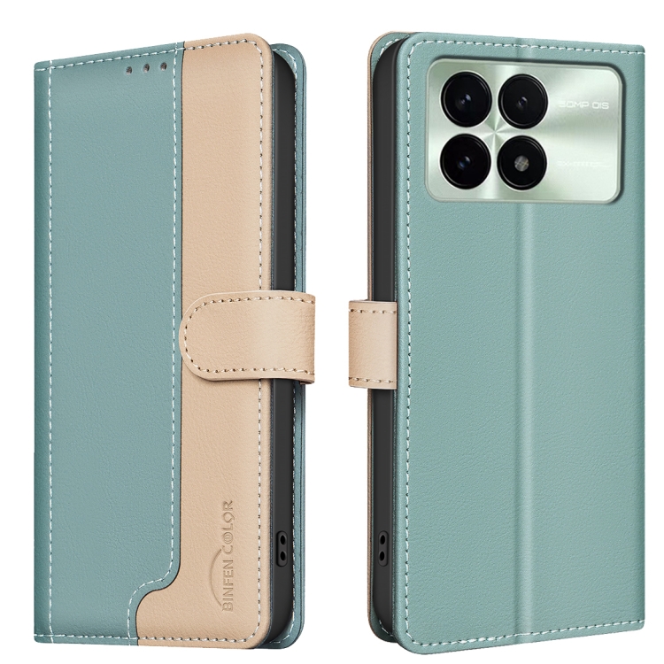 

For Xiaomi Redmi K70 / K70 Pro Color Matching RFID Anti-theft Leather Phone Case(Green)
