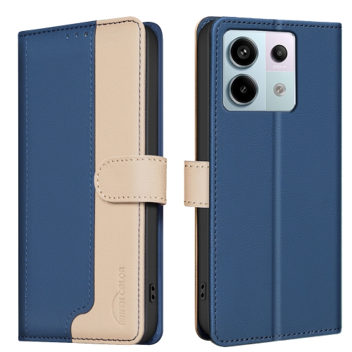 

For Xiaomi Redmi Note 13 Pro 5G Color Matching RFID Anti-theft Leather Phone Case(Blue)