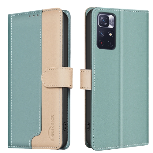 

For Xiaomi Redmi Note 13 Pro+ Color Matching RFID Anti-theft Leather Phone Case(Green)