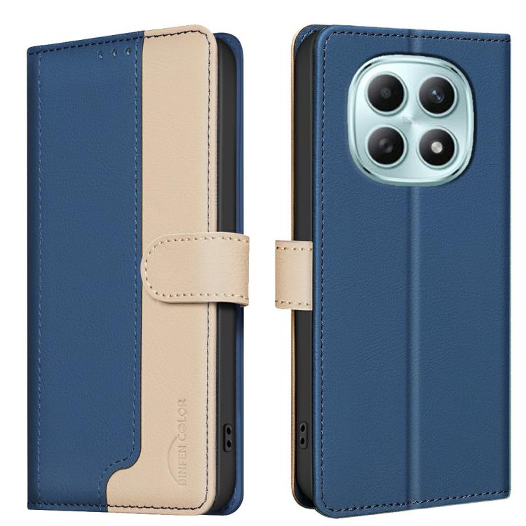 

For Redmi Note 15 Pro 4G Global 163.2mm Color Matching RFID Anti-theft Leather Phone Case(Blue)