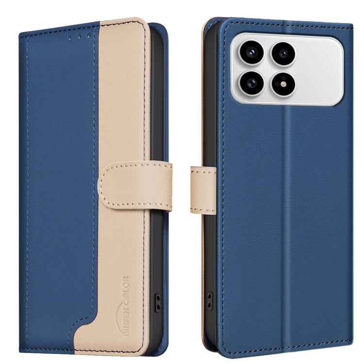 

For Redmi K90/Poco F8 Pro Color Matching RFID Anti-theft Leather Phone Case(Blue)
