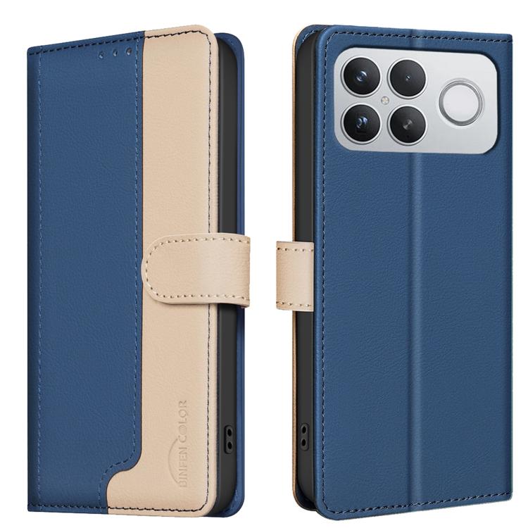 

For Redmi K90 Pro Max/Poco F8 Ultra Color Matching RFID Anti-theft Leather Phone Case(Blue)