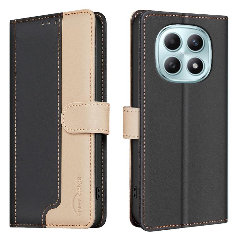 

For Redmi Note 15 5G Global 164mm Color Matching RFID Anti-theft Leather Phone Case(Black)