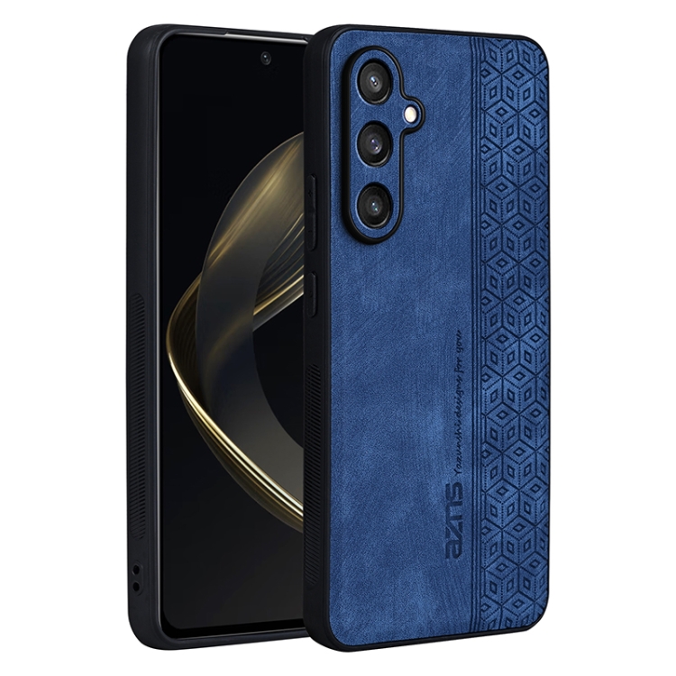 

For Samsung Galaxy S24 FE 5G AZNS 3D Embossed Skin Feel Phone Case(Sapphire Blue)