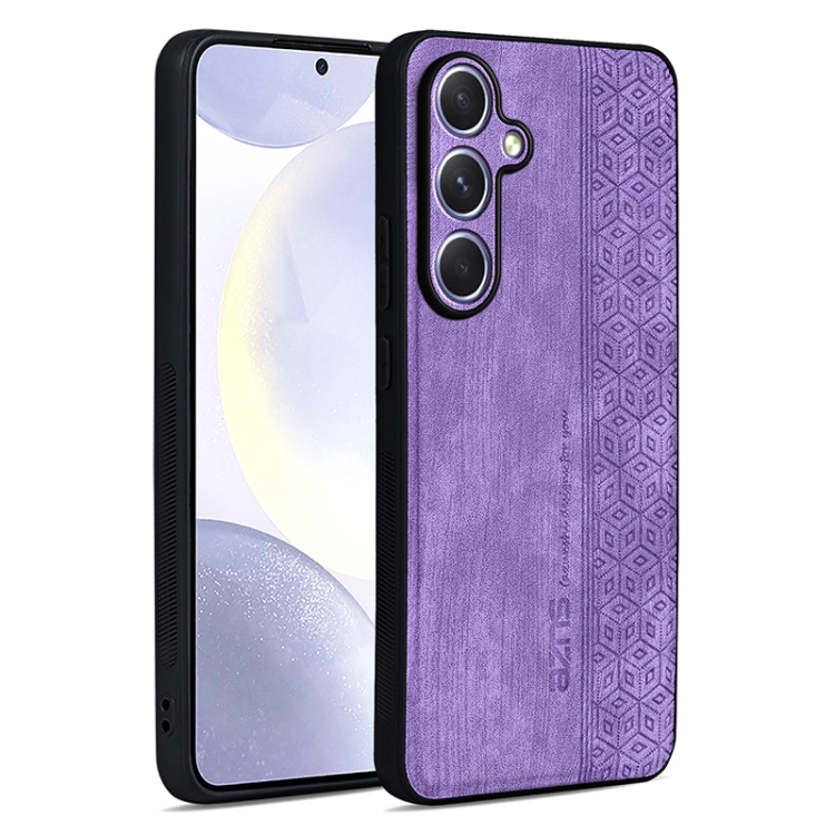 

For Samsung Galaxy S25 5G AZNS 3D Embossed Skin Feel Phone Case(Purple)
